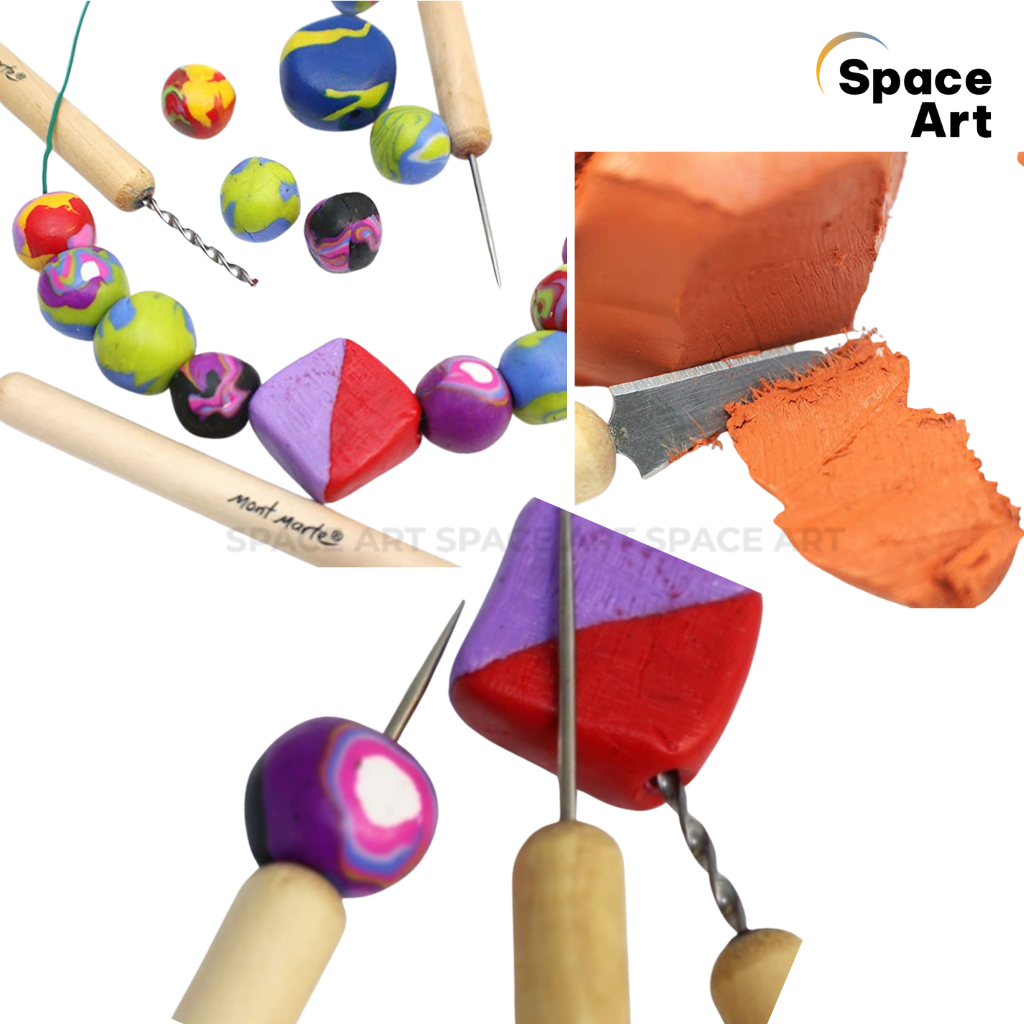 [Space Art Store][Chính hãng]Bộ dụng cụ điêu khắc đất sét Mont Marte Clay tool set 11 món