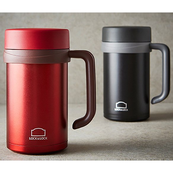 Cốc Giữ Nhiệt LocknLock 500ml LHC9002B Màu Đỏ Basic Table Mug