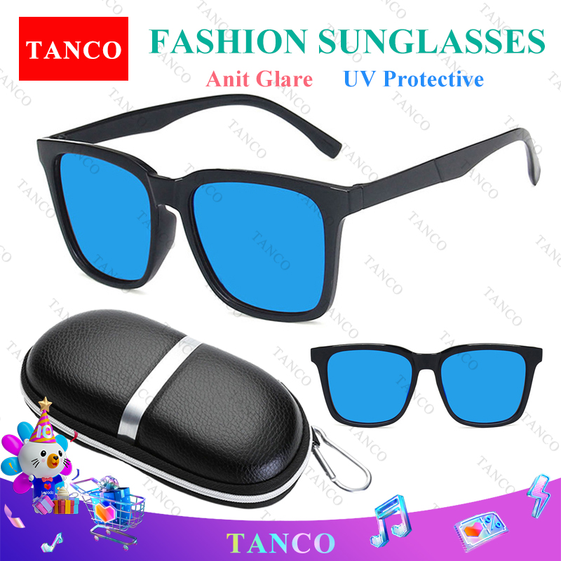 TANCO 1612L Sunlgasses for Men and Women Anti Glare Sun Glasses Driving  Fishing Eyewear UV400 Lens with Glasses Case