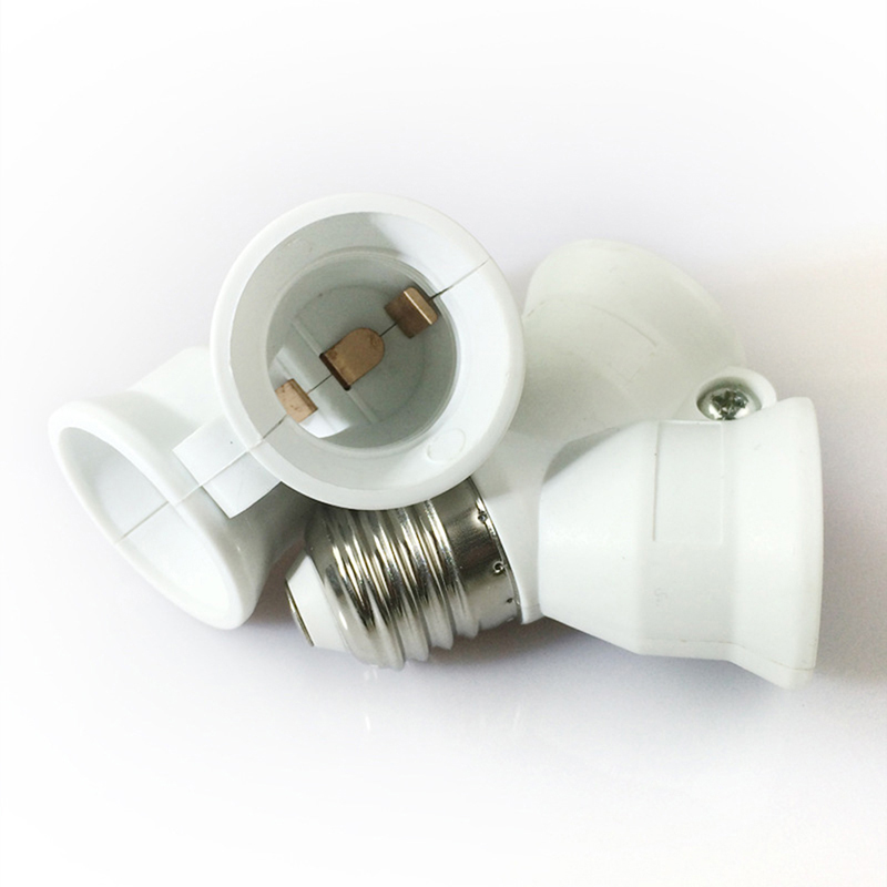 Screw E27 LED Base Light Lamp Bulb Socket E27 to 2-E27 Splitter Adapter lamp holder E27 socket bulb holder