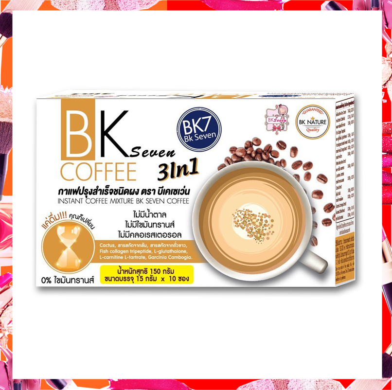 Cà phê, nước uống hòa tan giảm cân BK7 Natural Seven Coffee Thái Lan