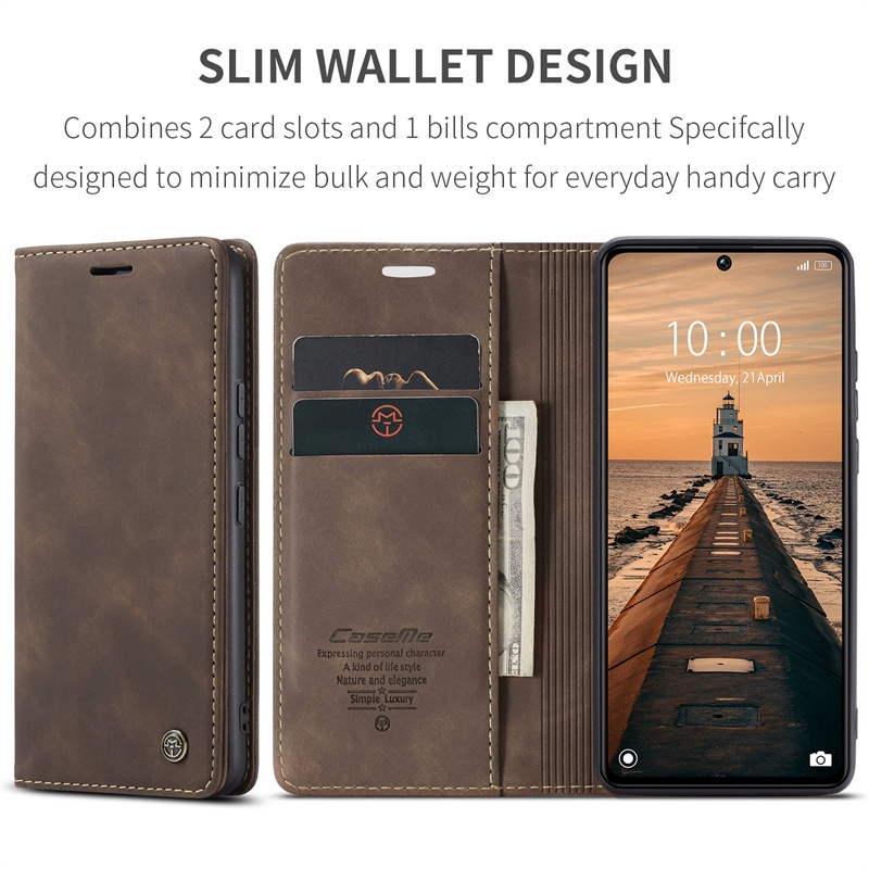 Flip Leather Phone Case For Xiaomi Redmi Note 13 Pro Note13 Note13Pro Note13 4G 5G 2024 Casing Matte PU Card Slot wallet Bracket Shockproof Protection Cases Cover