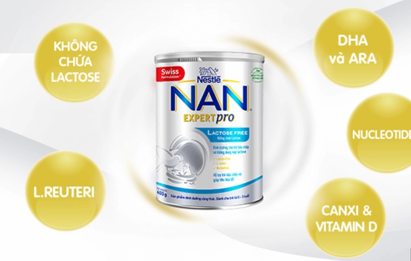 Sữa bột NAN Expert Pro Lactose Free 400g (0 - 36 tháng)