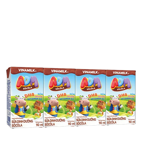 Thùng 48 Hộp Thức Uống Sữa Lúa Mạch Sôcôla Vinamilk Adm (110ml)