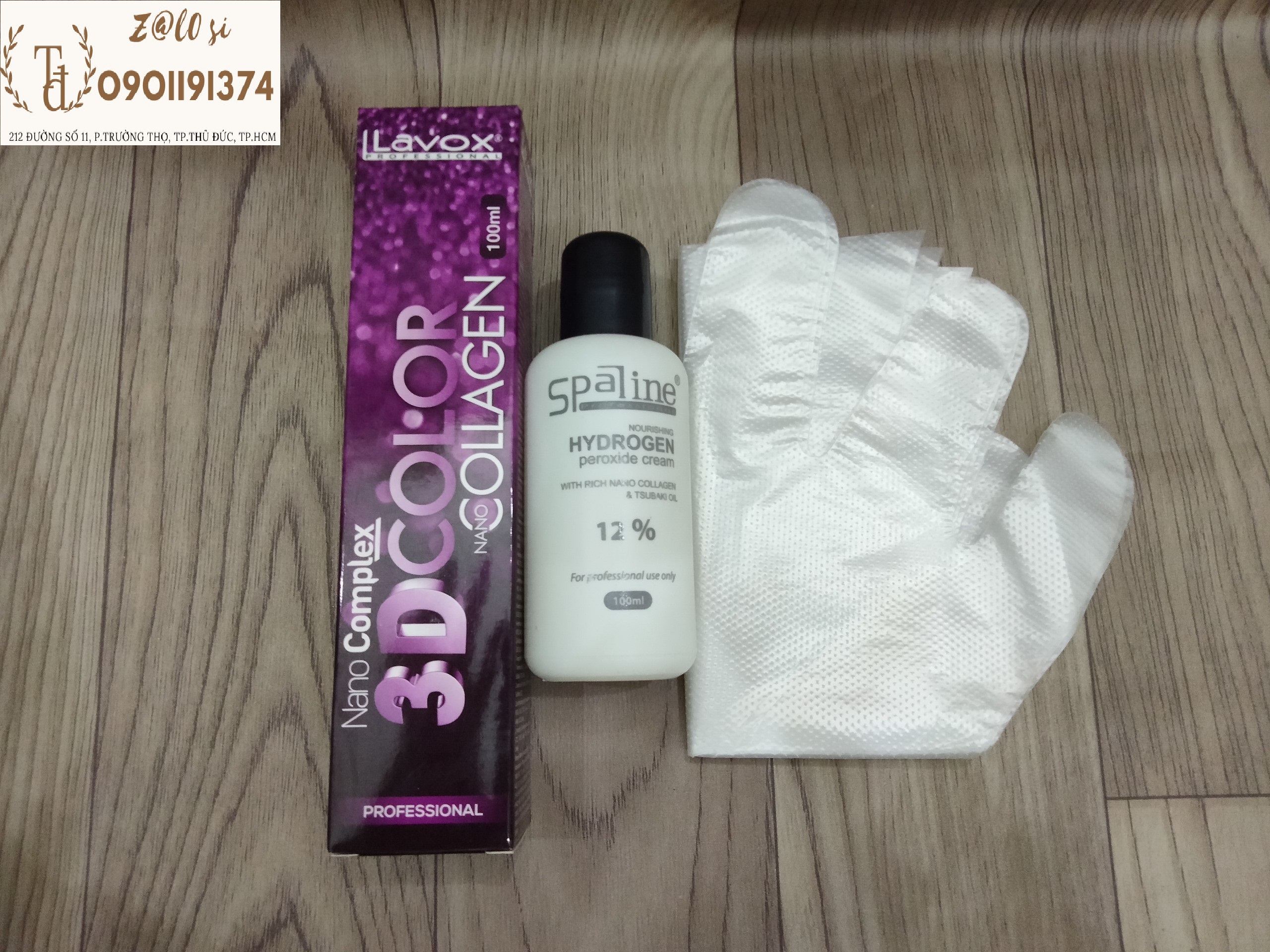 Combo Nhuộm Lavox có 100ml Oxy & bao tay