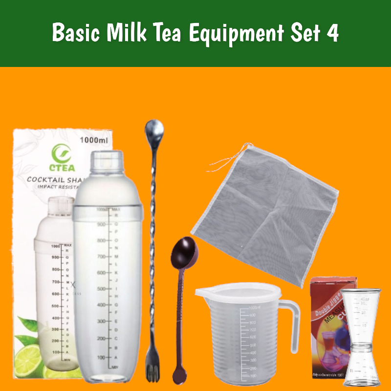 Milk Tea Equipment Set, Shaker / Scooper / Strainer / Jigger / Tea Net Lazada PH