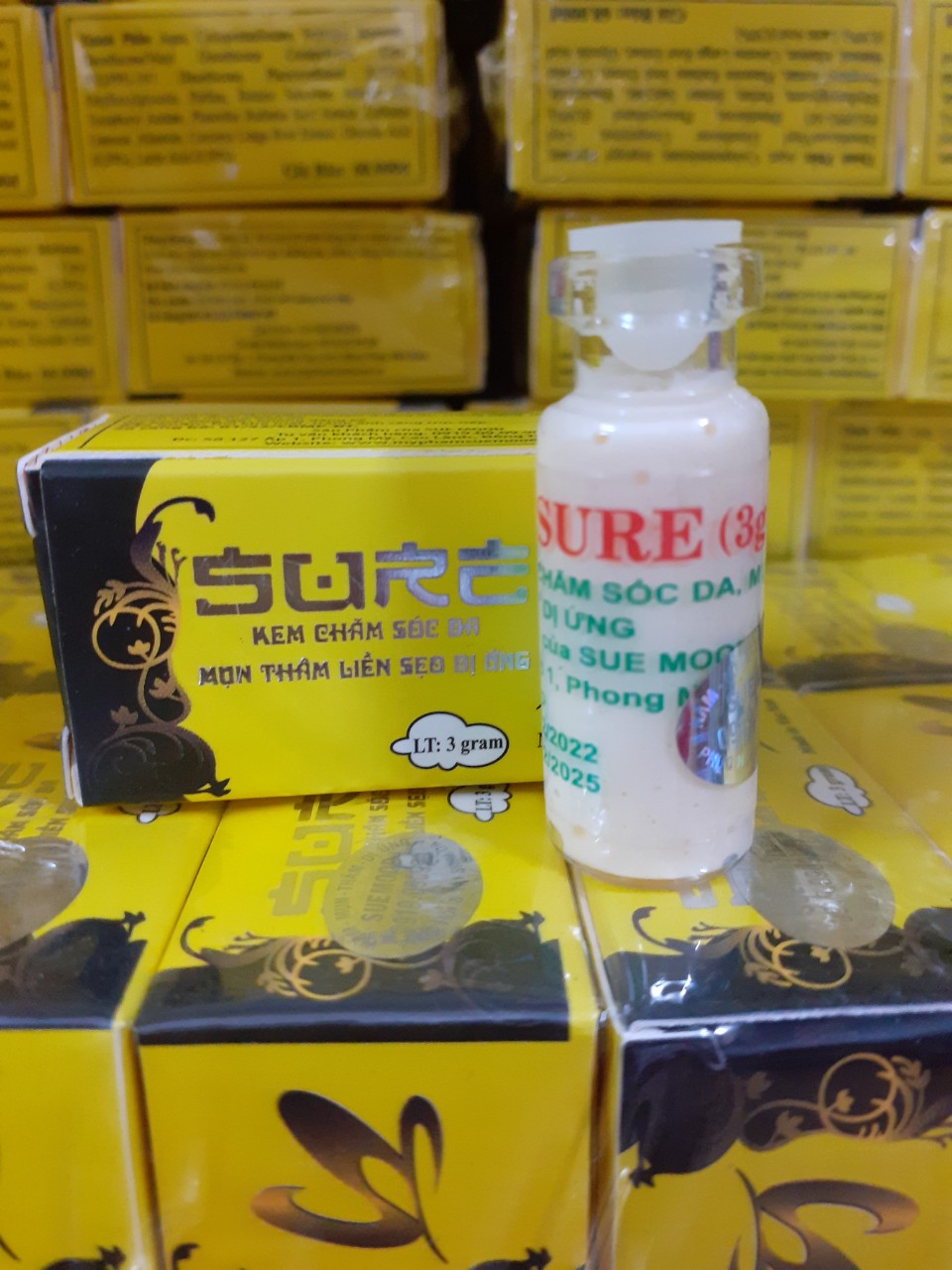 Combo kem sure mụn liền sẹo chống dị ứng 3g*3