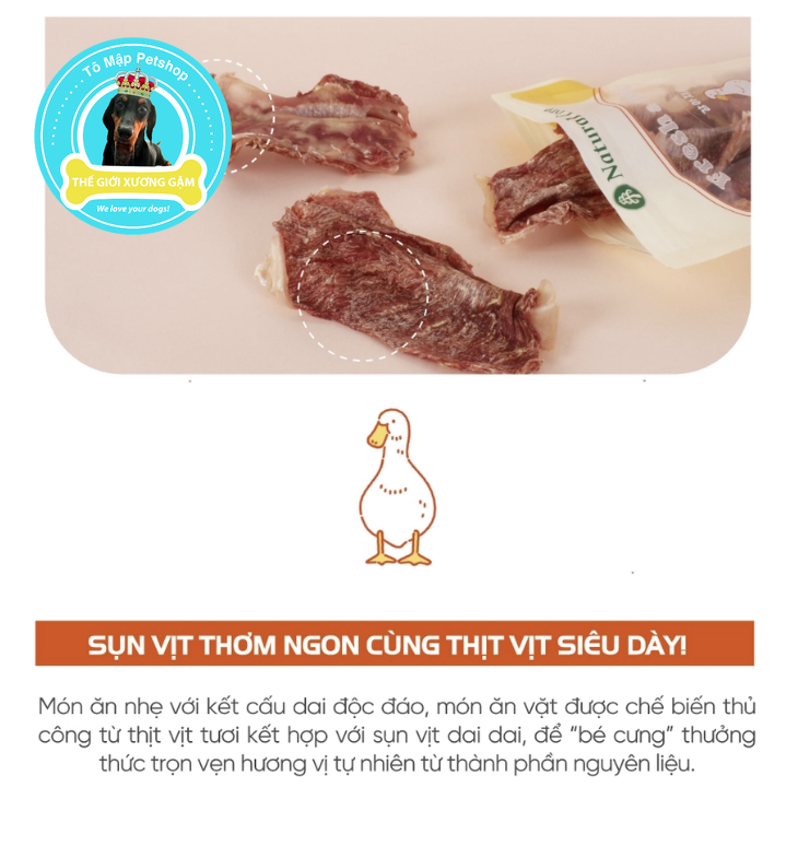 NATURAL CORE SỤN VỊT SẤY CHO CHÓ 35G