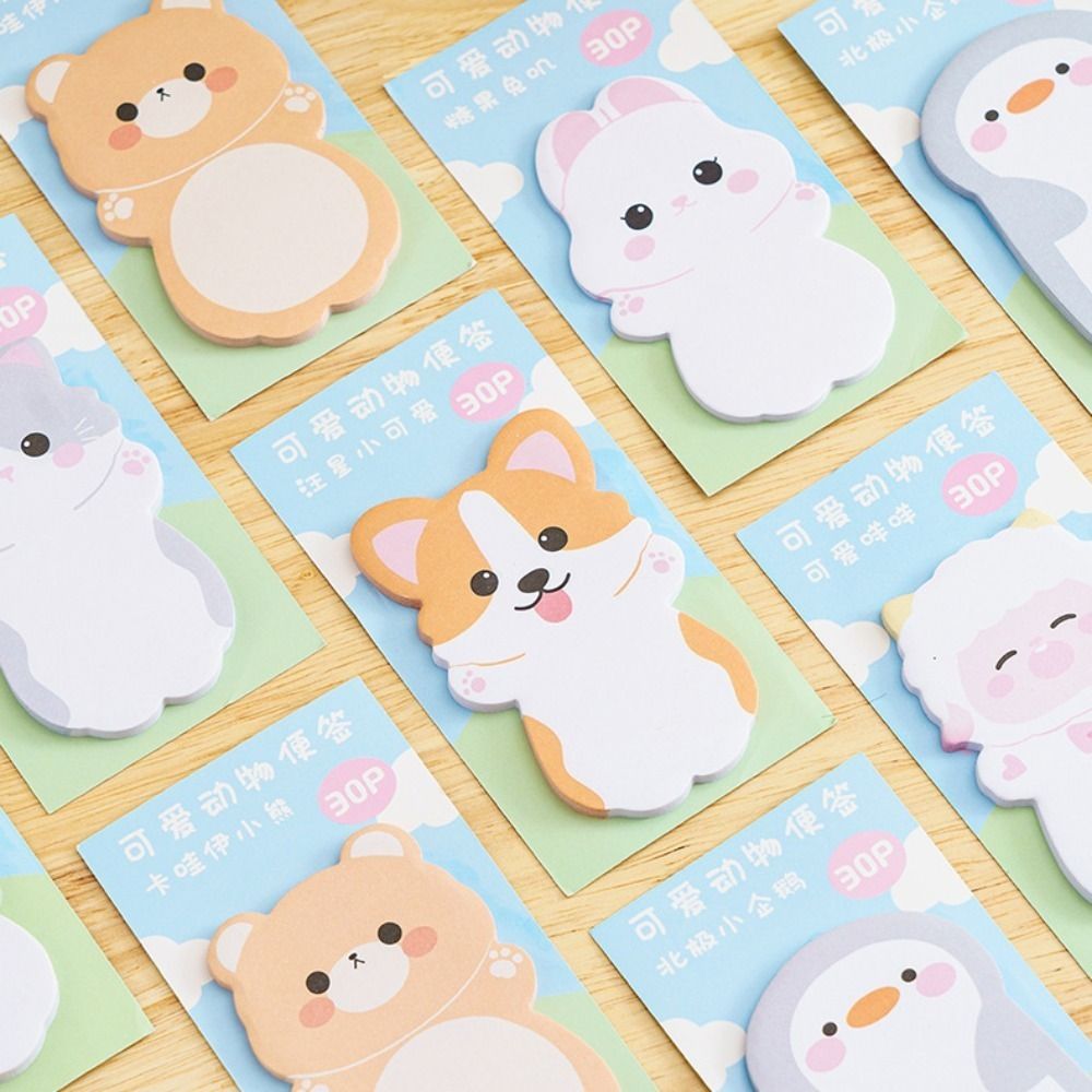 Fun Animal Note Pad Notebooks Cartoon Bear Animal Memo Pad Sheep Dog Notepad Posted Kawaii ...