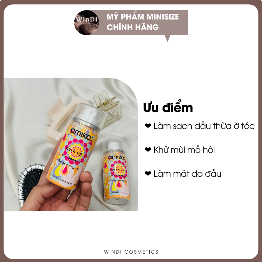 Dầu gội khô Amika Perk Up mini 21g