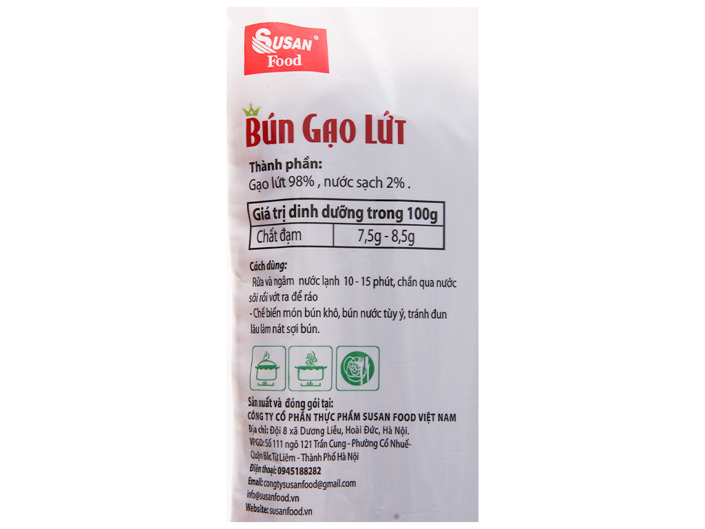 Bún gạo lứt Susan gói 200g-đồ ăn vặt