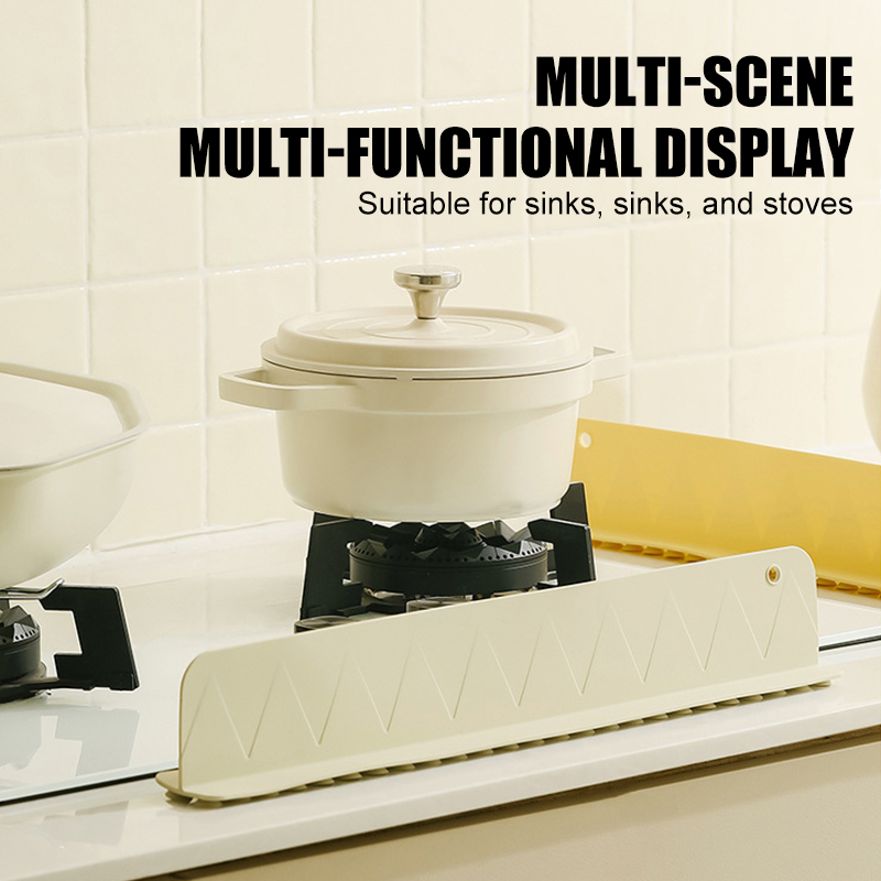 Sink Splash Guard, Silicone Sink Water Baffle, Suction Cup Base Kitchen Sink Bathroom Baffle Multipurpose Kitchen Island Sink Backsplash Guard, for Home Sink