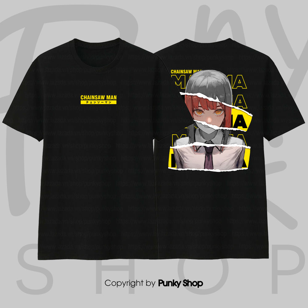 Áo thun Chainsaw Man Makima Digital Art (Black) ngắn tay