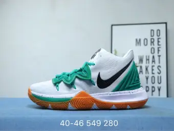 Nike Mens Kyrie 5 Kyrie Irving White Nylon Basketball Shoes