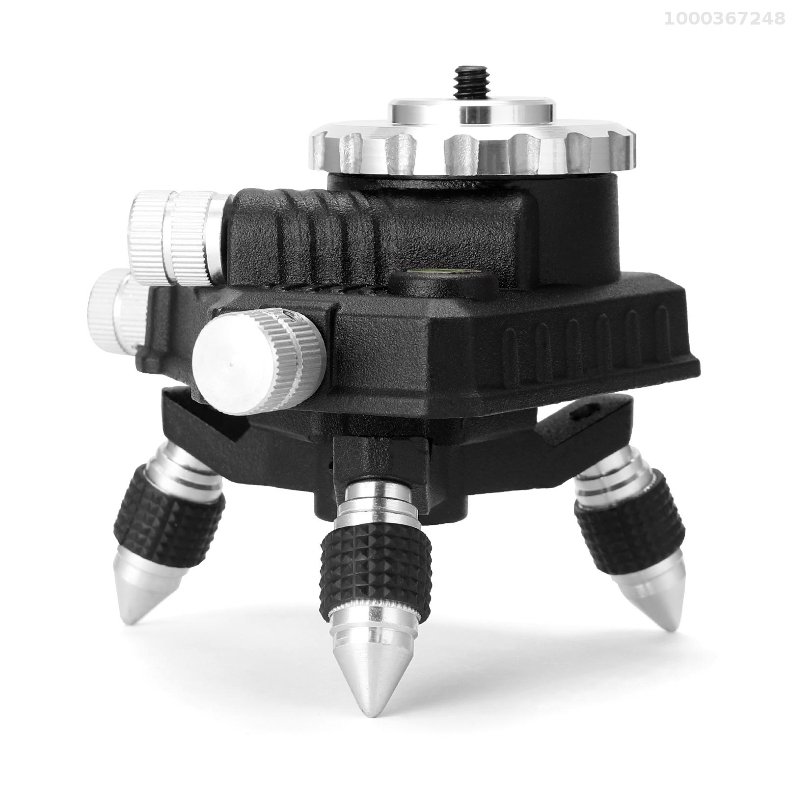 360° Rotatable Aluminum Alloy Bracket Base 1/4'' Interface Fine Adjustment Tripod Stand for Laser Level