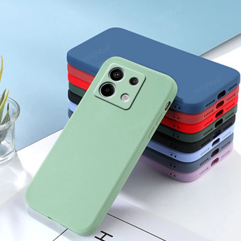 Casing For Redmi Note 13 pro plus 13pro 13pro+ Note13 2023 Square Liquid Silicone Phone Case Camera Protection Couple Shockproof Back Soft Casing Cover