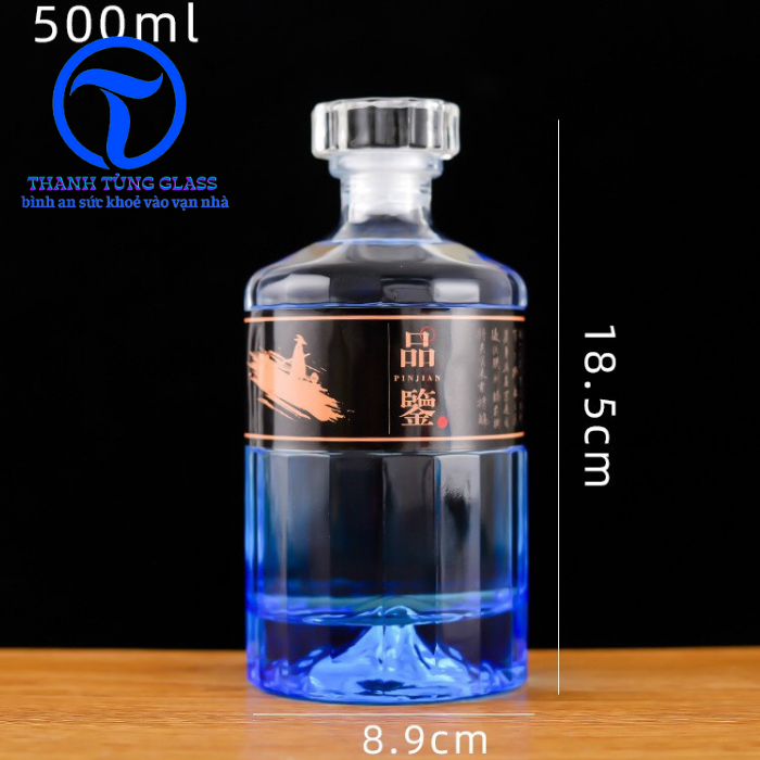 Vỏ Chai đựng rươu Thủy Tinh nhật  500ML
