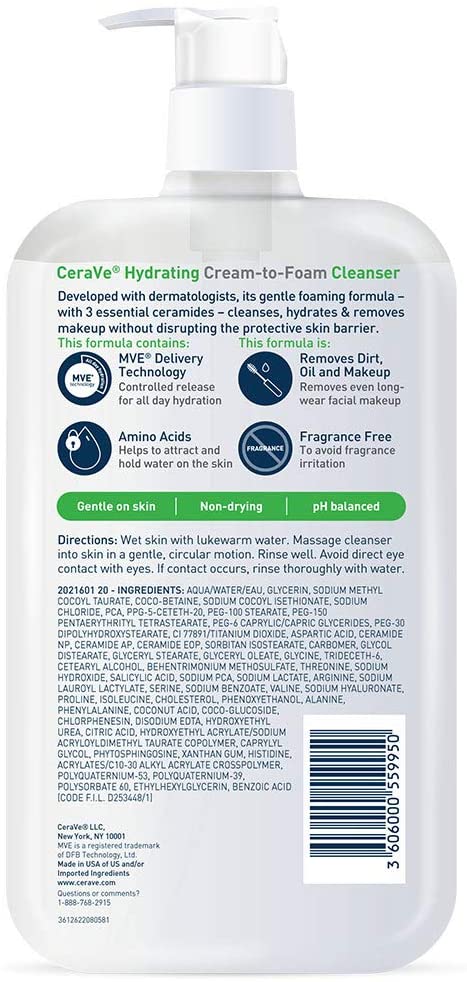 cream to foam cerave