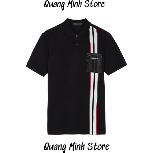Áo thun có cổ unisex mikenco stripe polo