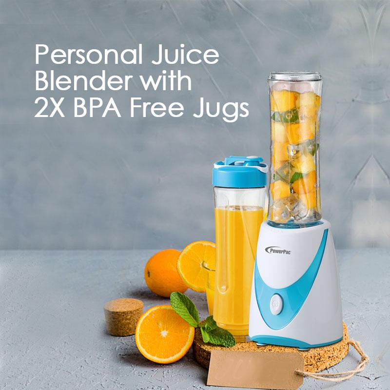 PowerPac Personal Blender Juice Blender with 2X BPA Free Jugs (PPBL500