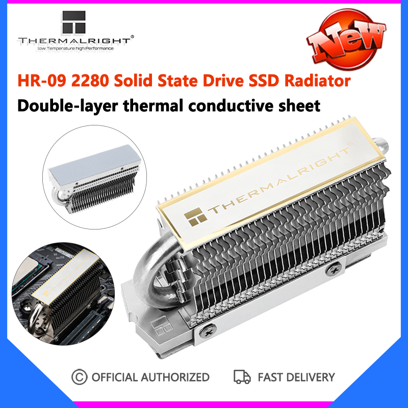 Thermalright Bộ Tản Nhiệt SSD Ổ Cứng Thể Rắn HR-09 2280 Ống Dẫn Nhiệt Mạ Điện Hoàn Toàn Hai Mặt Ống Dẫn Nhiệt AGHP Làm Mát Hai Lớp Hiệu Suất Cao