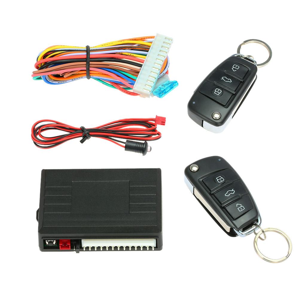 Universal Car Door Lock Keyless Entry with Trunk Release Button Remote Central Locking Kit for Audi Style