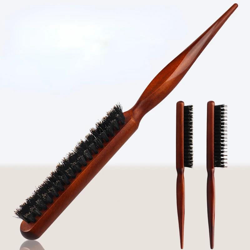 Wenefang%20Fashion%20Professional%20Salon%20Teasing%20Back%20Hair%20Brushes%20Boar%20Bristle%20Wood%20Slim%20Line%20Comb%20Hairbrush%20Extension%20Hairdressing%20Styling%20Tools%20DIY%20-%20Image%202