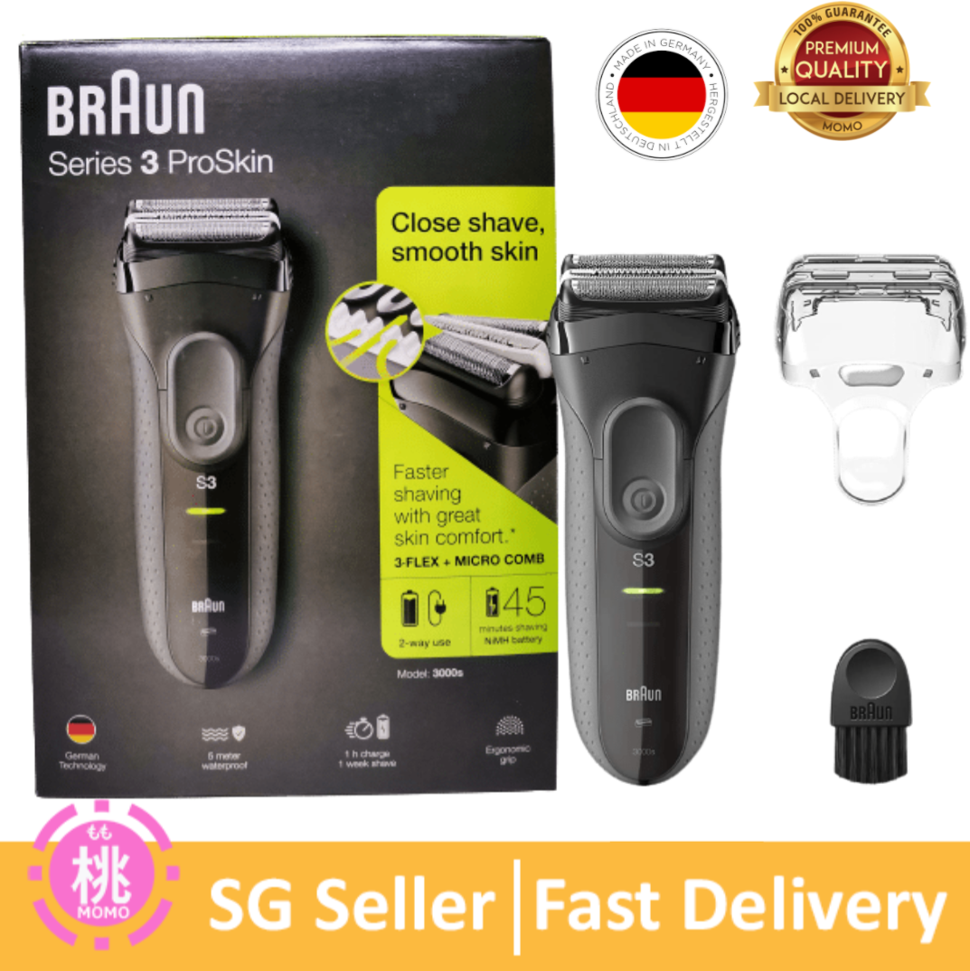 Uitputten Wereldbol Wat Braun Series 3 ProSkin 3000s Electric Shaver Rechargeable and Cordless  Electric Razor for Men Black | Lazada Singapore