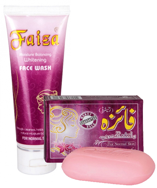 Original Faiza whitening soap+ face wash 2in 1 set Lazada