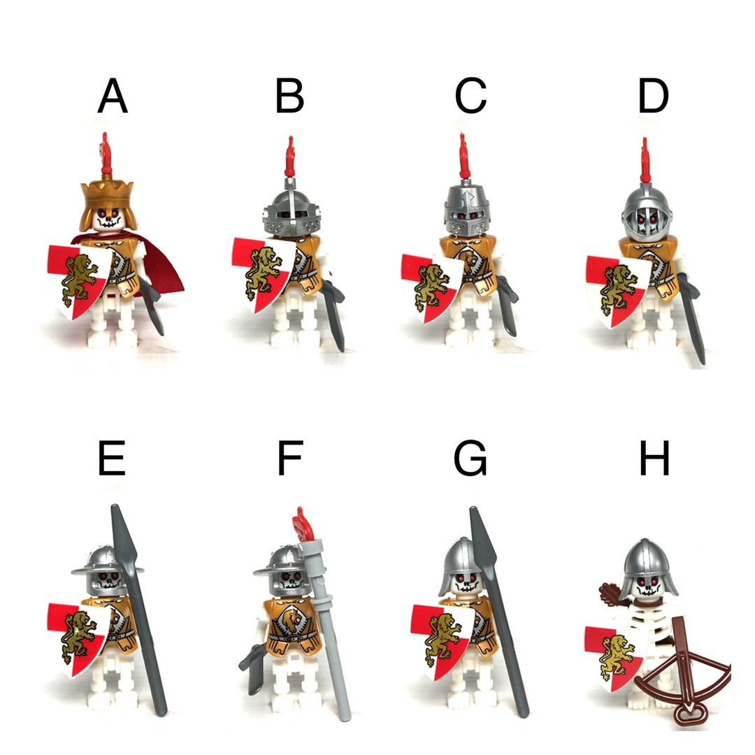 New Year Specials Compatible with LEGO brick toy villains dolls skeleton army death red lion knight