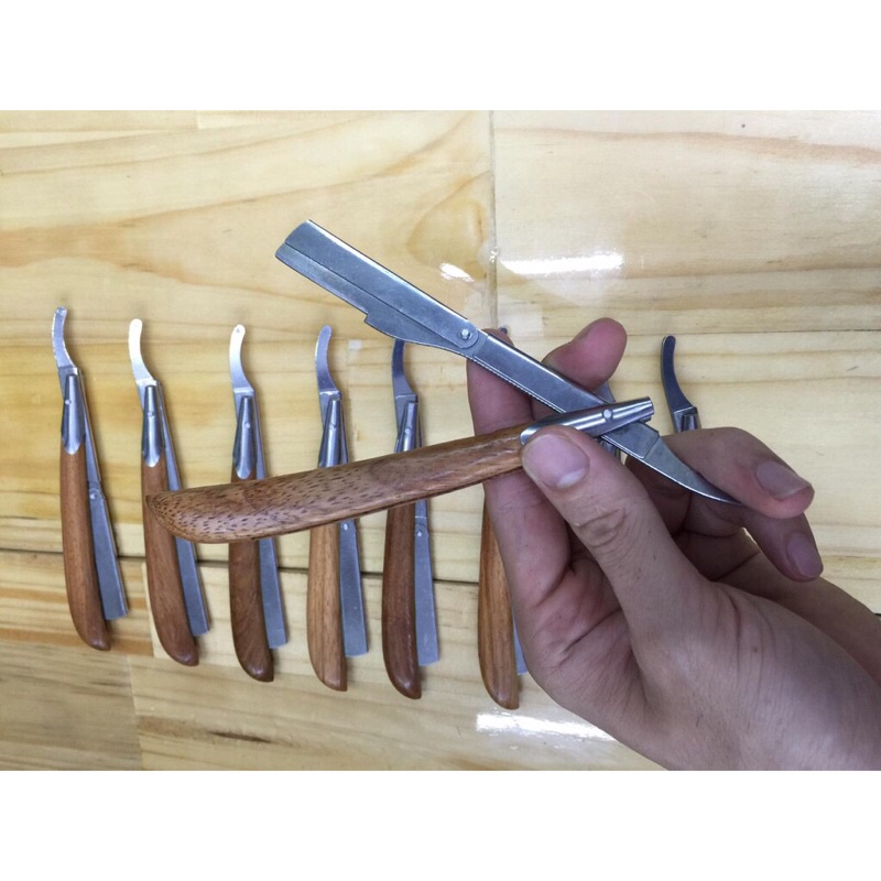 Dao cạo inox cán gỗ cao cấp ( hàng chuẩn).