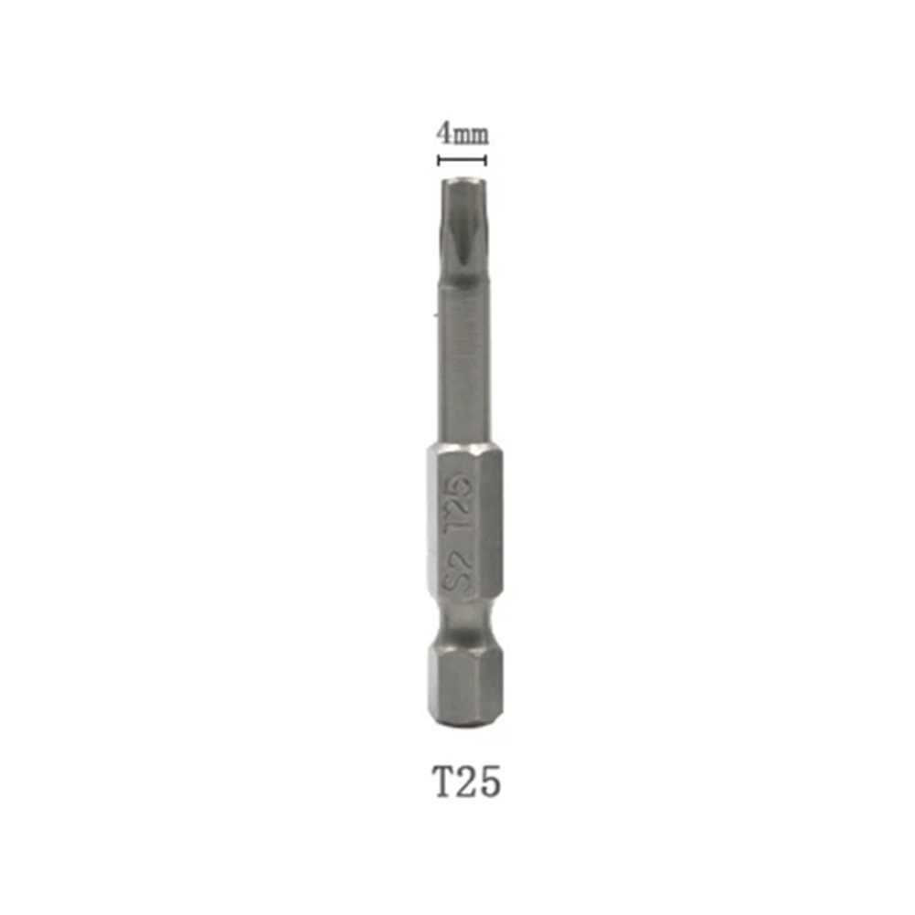 Toolstar 1/7Pcs 50mm 1/4 Hex Shank Five-point Magnetics Torx Screwdrivers Bits T10-T40