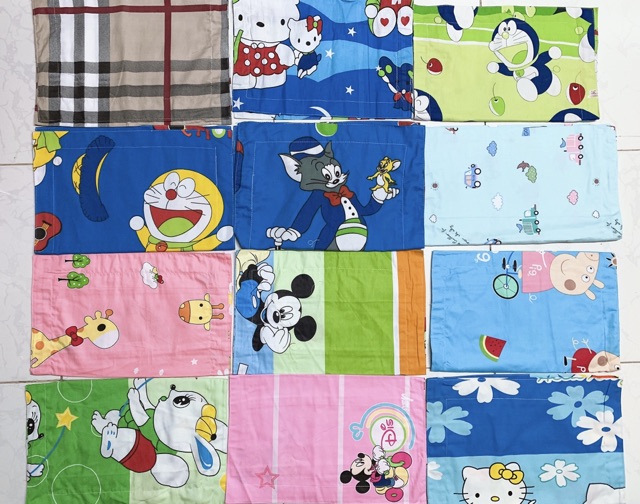 Vỏ gối nằm chất kate silk cao cấp mềm mịn thoáng mát - Áo gối cho bé - SP0102