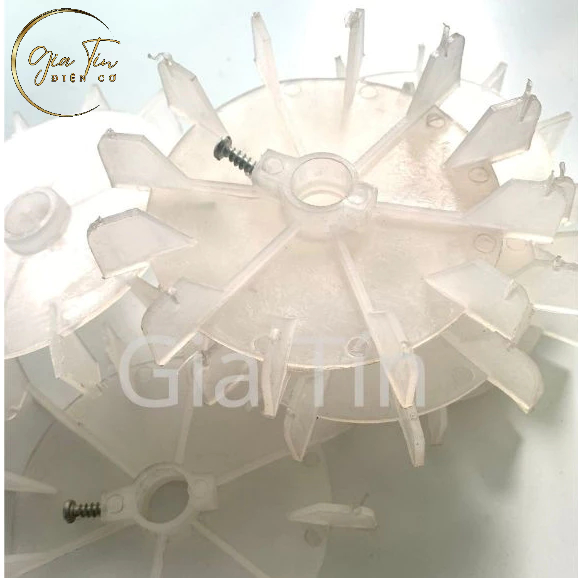 Cánh quạt trắng làm mát mô tơ trục 14mm