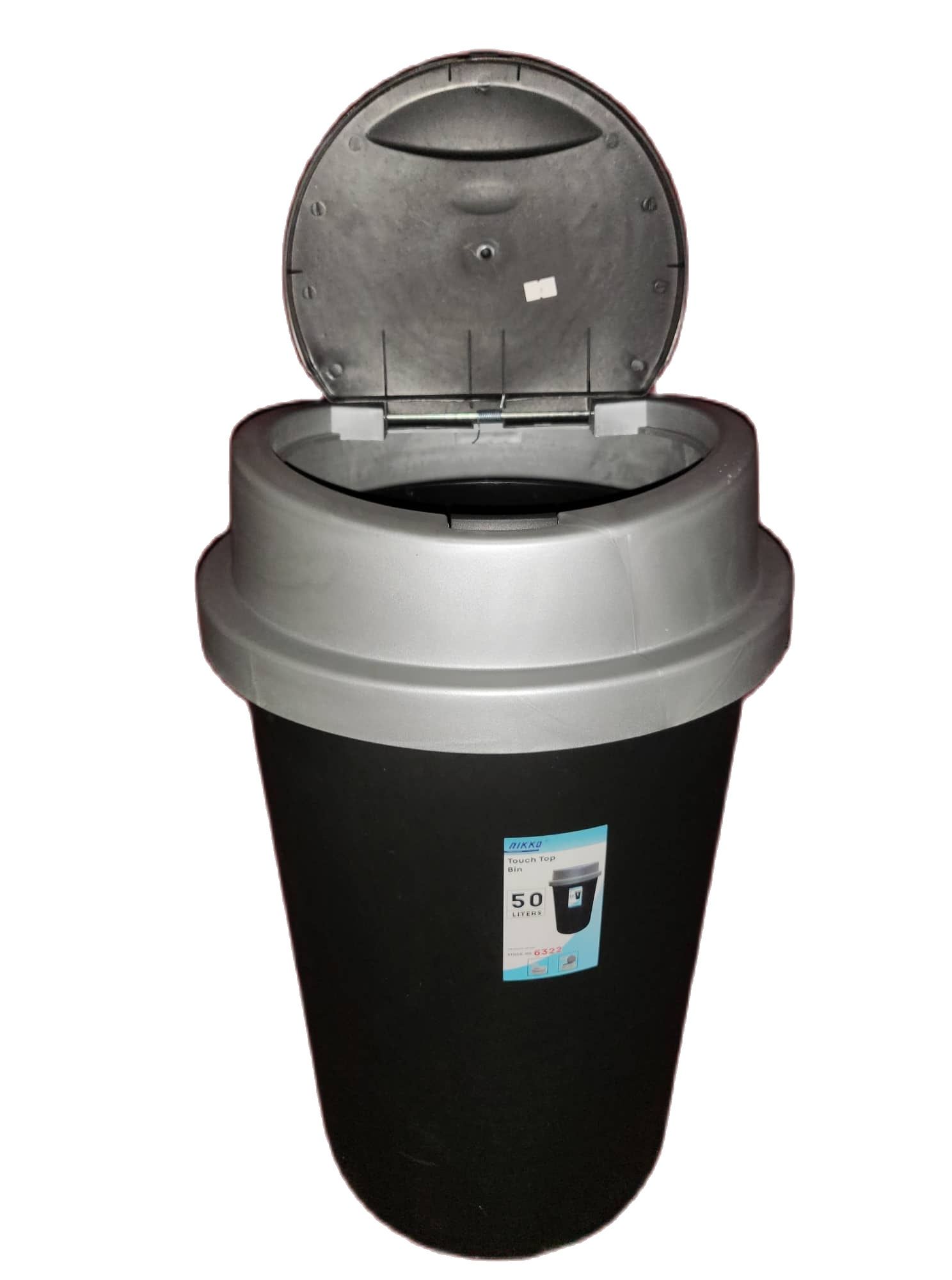 Big 50Liter HEAVY DUTY touch top cover trash bin / garbage can