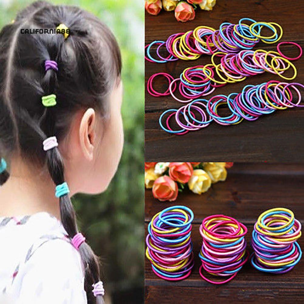 Set 30 sợi thun cột tóc nhiều màu cho bé