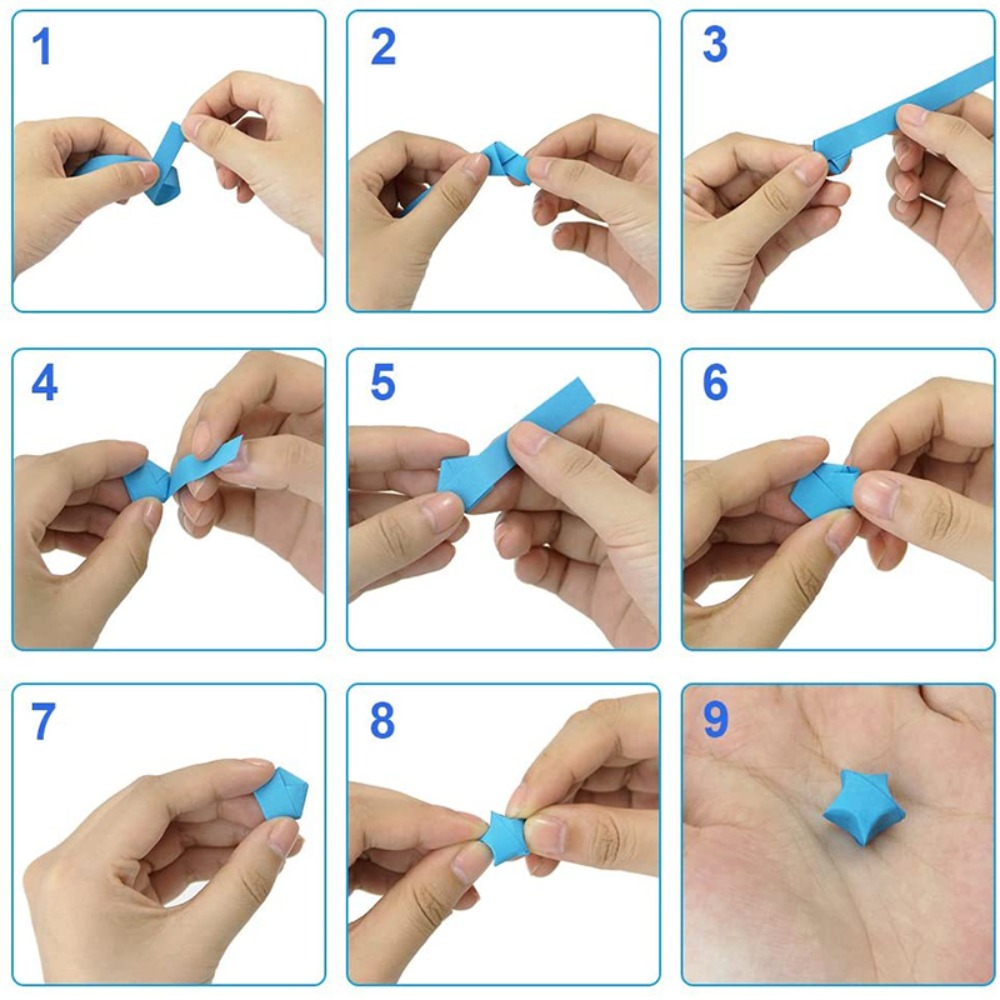 Diy Origami For Kids Art Crafts Folding Paper Arts Crafting Supplies Simple Pattern Decorative Paper Home Decoration Origami Stars Paper Strips Double Sided Lucky Star Diy Hand Arts Make. 