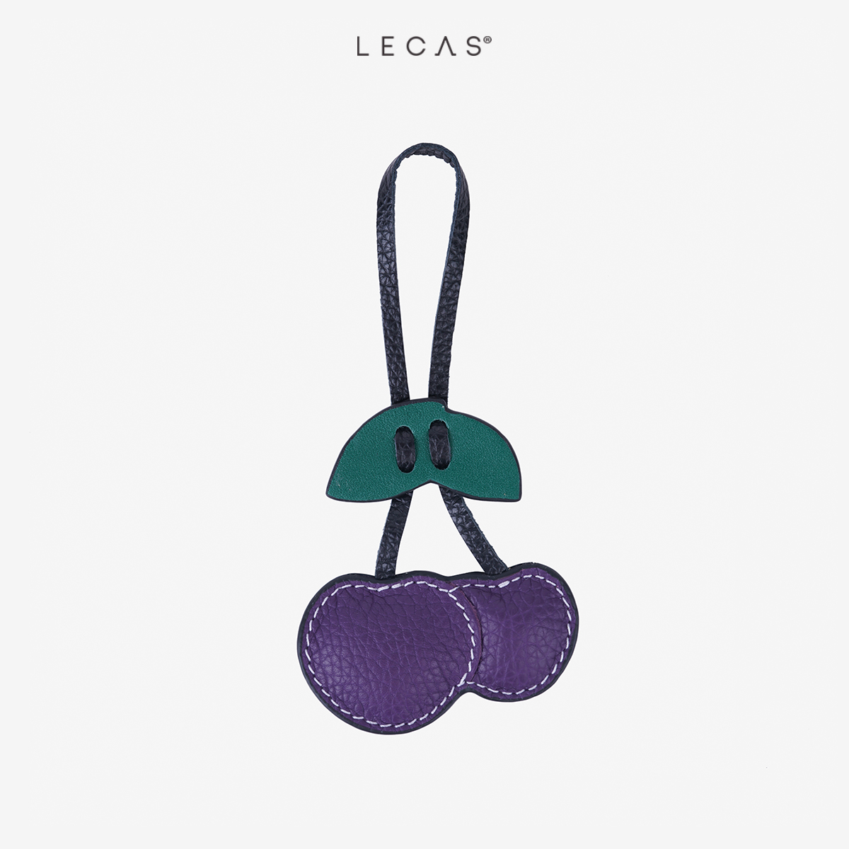 Phụ Kiện Da Bò Thật LECAS Charm Cherry
