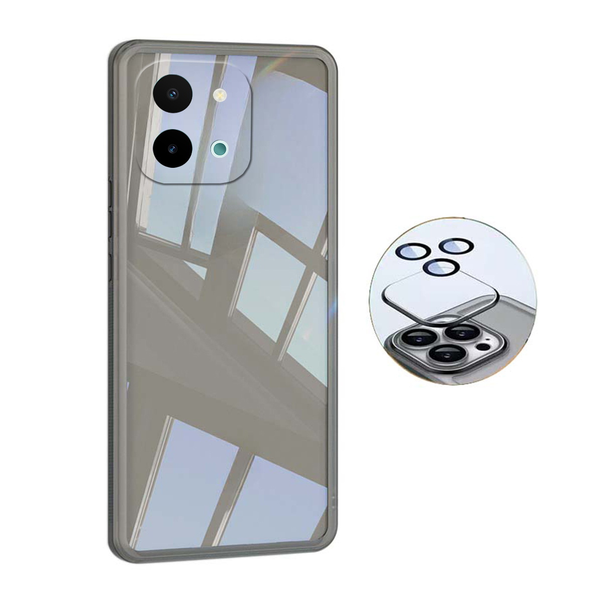 Phone cover vivo Y28 4G case Camera Protection Classic Borderless Silicone Transparent For Vivo Y28 cases. 
