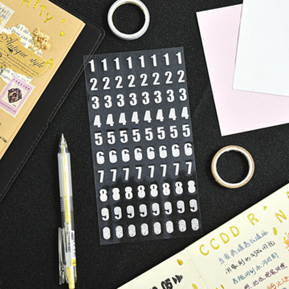 Sheet Cute DIY Journaling Scrapbooking Planner Number Sticker Hand Book ...