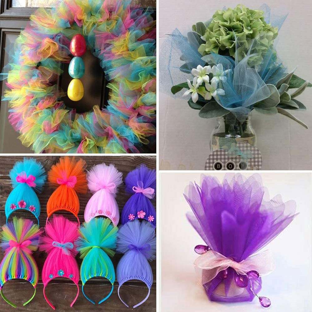 【Best value for money】 Glitter Tulle Fabric Roll 6 Inch 10 Yards Sequin Sparkling Ribbon Spool Netting for Wedding Tutu Skirt Gift Wrapping Party Decor.