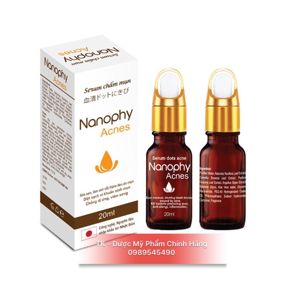 Serum chấm mụn nanophy acnes hỗ trợ mụn đỏ, thâm, ngừa sẹo - 20ml