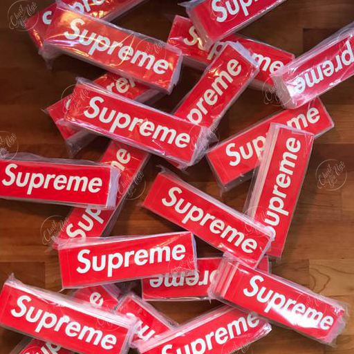 Supreme logo sticker waterproof decal laptop bicycle helmet...
