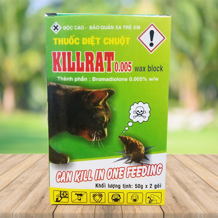 Set 3 hộp cốm t.h.u.ô.c diệt chuột cực mạnh killrat - hộp màu xanh