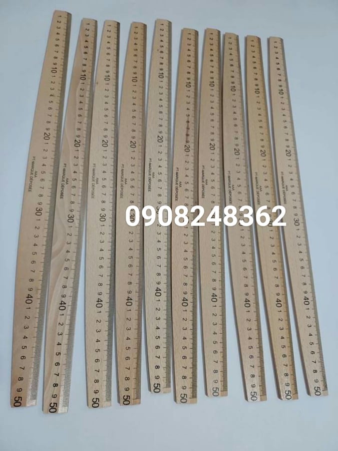 Thước gỗ thẳng, bầu cao cấp 50cm