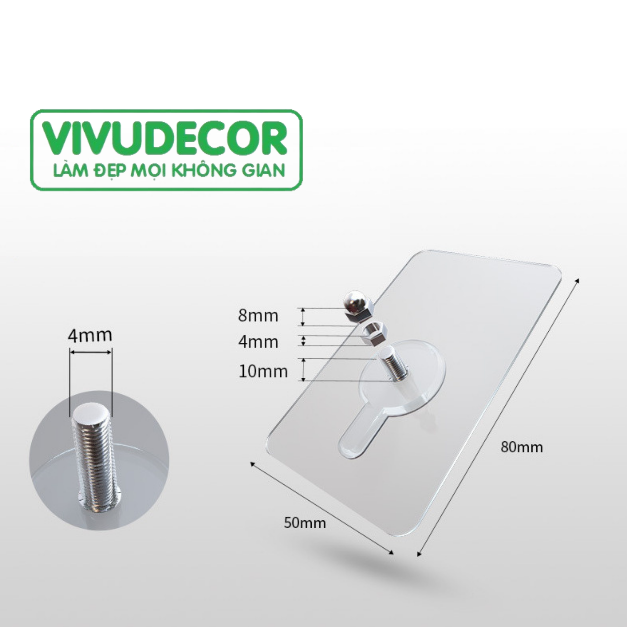 Móc dán tường VIVUDECOR MD02
