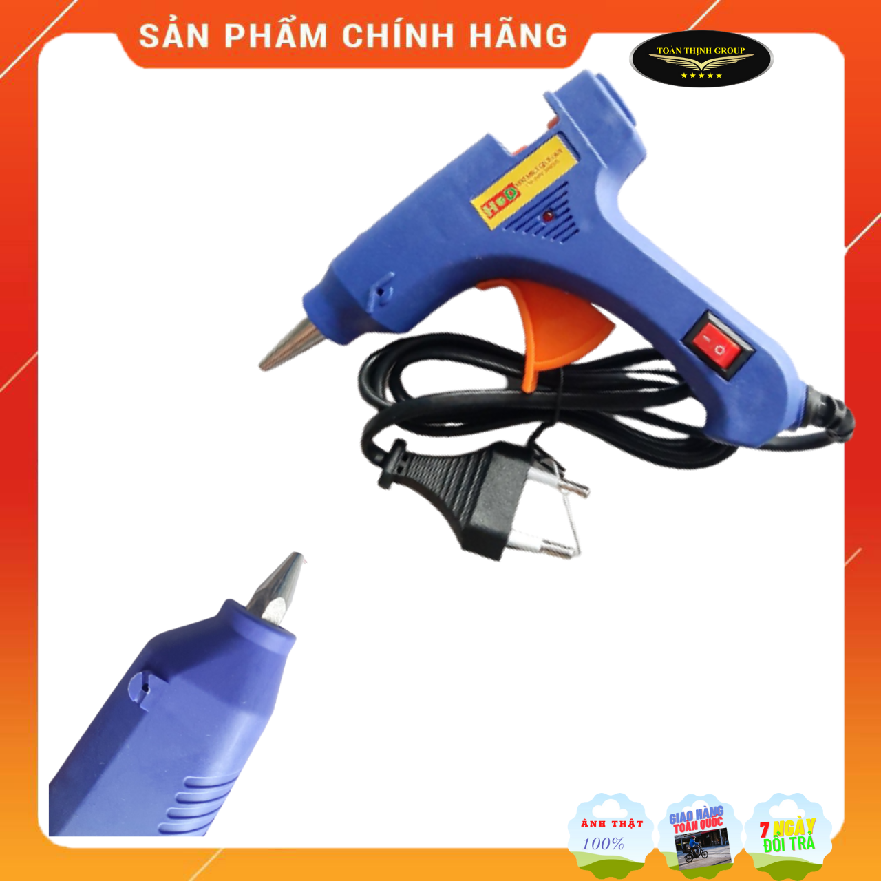 Súng Bắn Keo Nến Silicon 60W (Tặng kèm 1 cây keo nến silicon)
