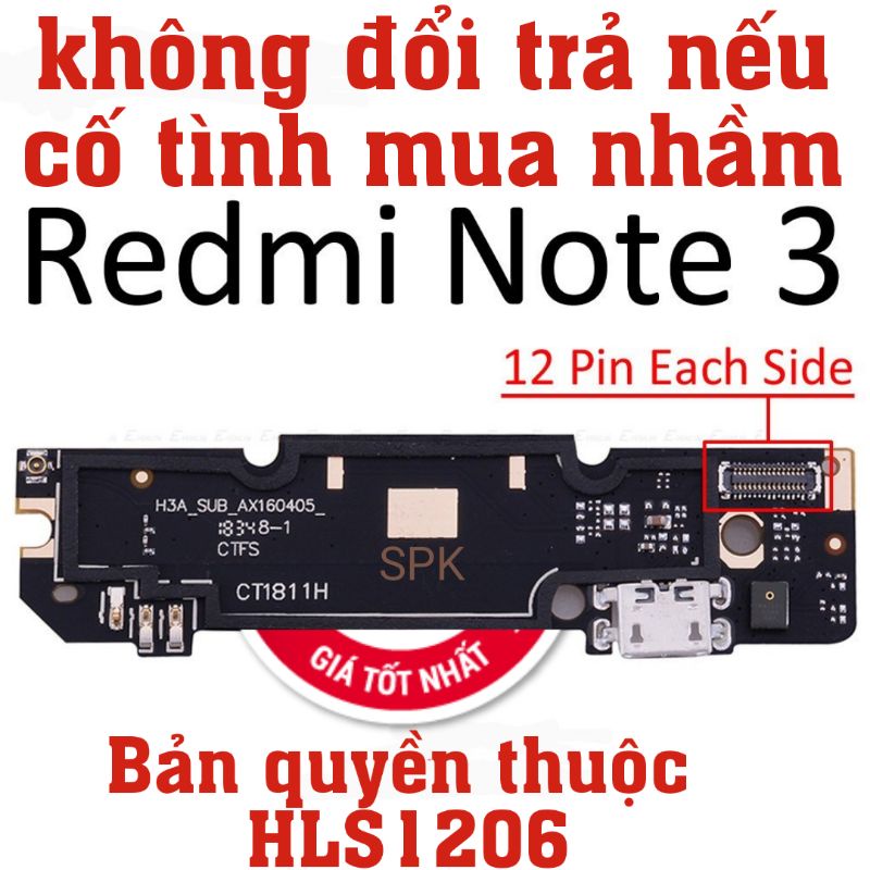 Cụm chân sạc Xiaomi Note 3 /3 Pro