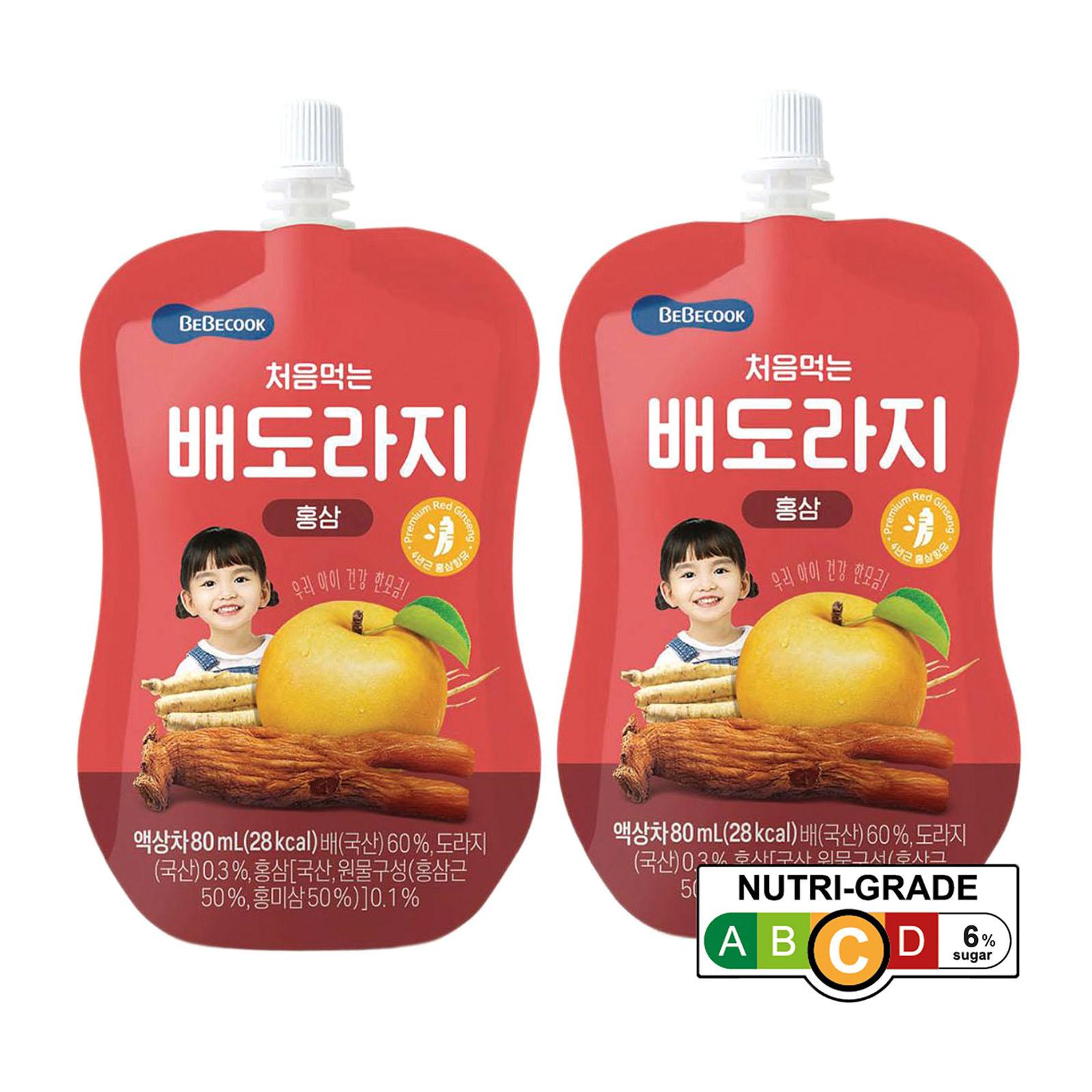 BebeCook 2-Pk Brewed Korean Golden Pear Drink W Red Ginseng And ...