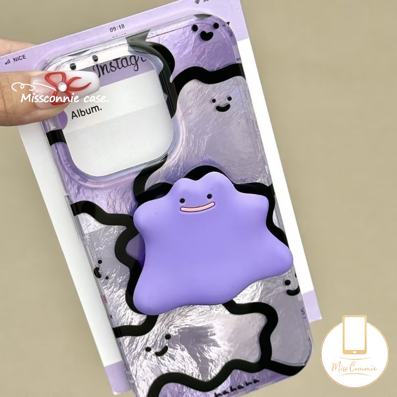 Fashion Brand Creativity Cartoon Pop Mart Labubu Bracket Funny Purple Cloude Ghost Universal Foldable Ring Holder Support Colored LABUBU Soft Stand Luxury Epoxy Phone Holder. 
